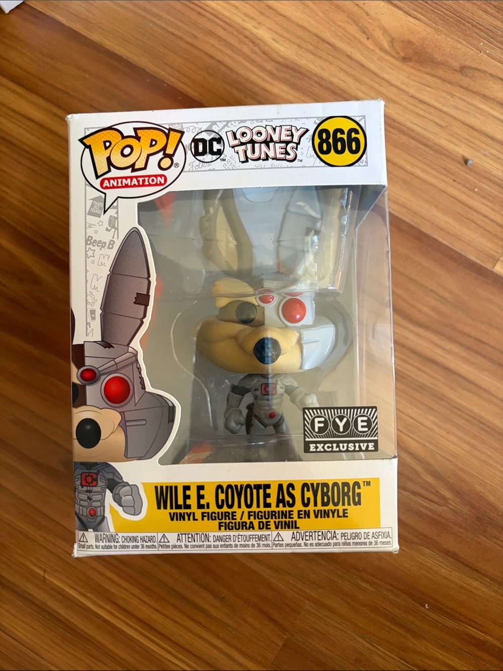 Funko Wile E. Coyote as Cyborg Pop! Yellow, Gray, Red